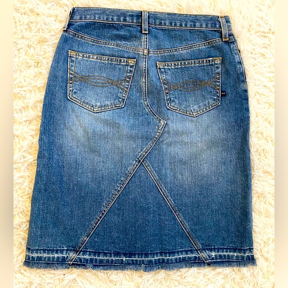 Vintage Abercrombie & Fitch Y2K Midi Denim Skirt - Picture 2 of 7